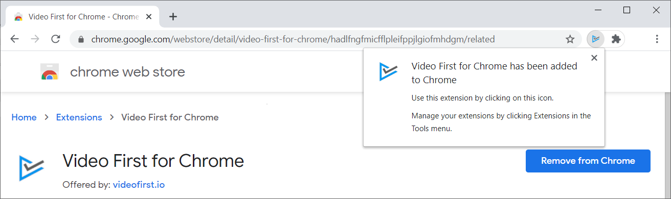 Video first for chrome 4