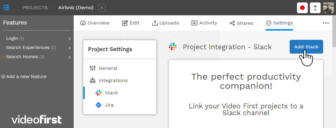 Video first for slack 4